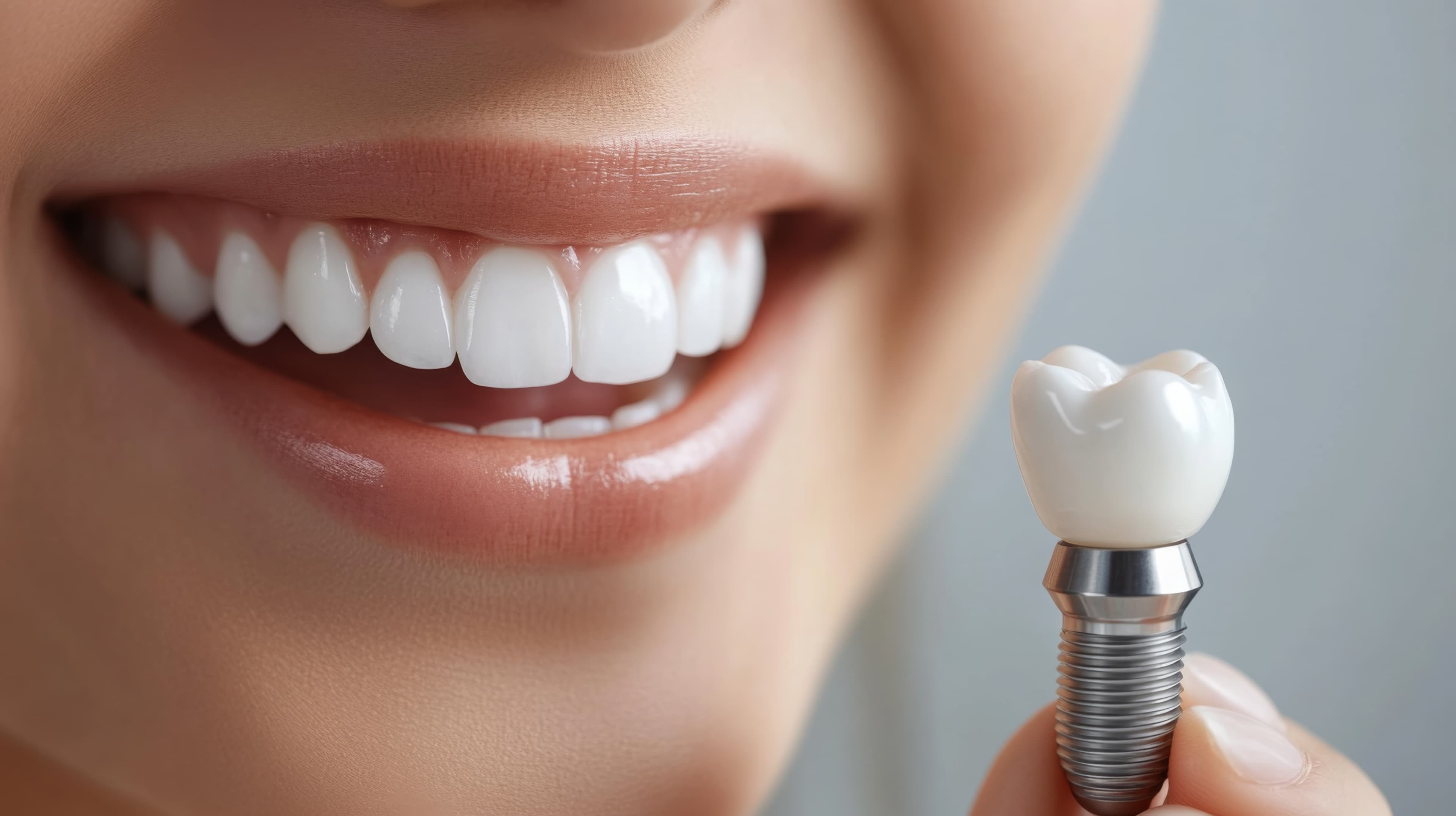 Sorriso com implante dentário — Classic Saúde Porto Alegre
